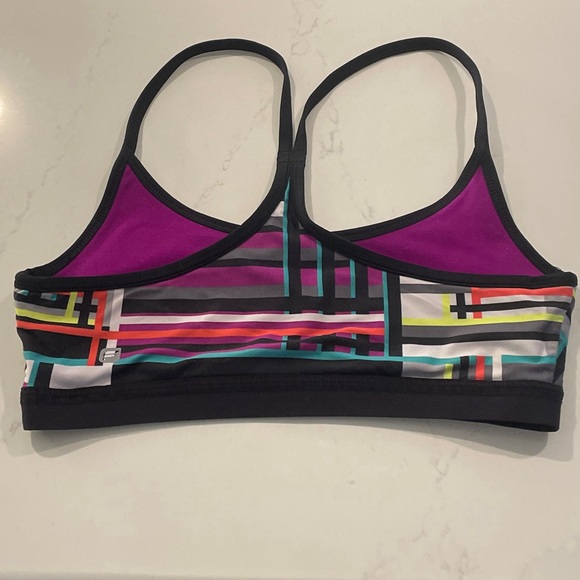 Fabletics Vibrant Geometric Reversible Sports Bra Size Small - Picture 2 of 7